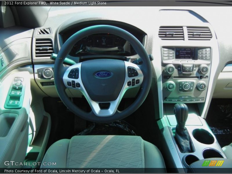 White Suede / Medium Light Stone 2012 Ford Explorer FWD