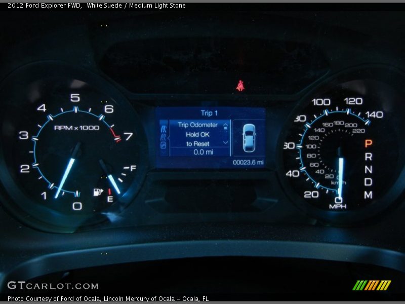White Suede / Medium Light Stone 2012 Ford Explorer FWD