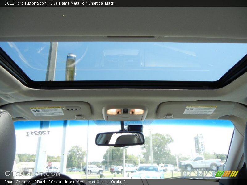 Blue Flame Metallic / Charcoal Black 2012 Ford Fusion Sport