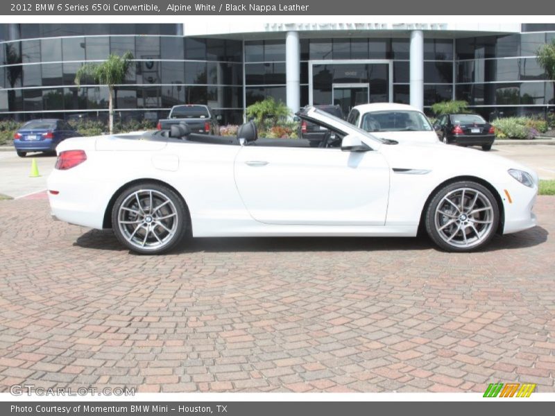 Alpine White / Black Nappa Leather 2012 BMW 6 Series 650i Convertible