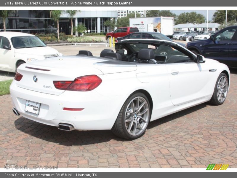 Alpine White / Black Nappa Leather 2012 BMW 6 Series 650i Convertible