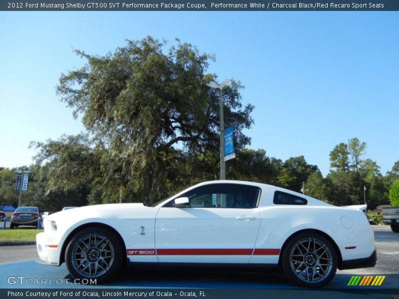  2012 Mustang Shelby GT500 SVT Performance Package Coupe Performance White