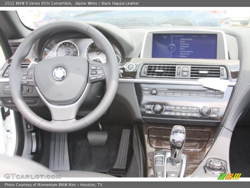 Alpine White / Black Nappa Leather 2012 BMW 6 Series 650i Convertible