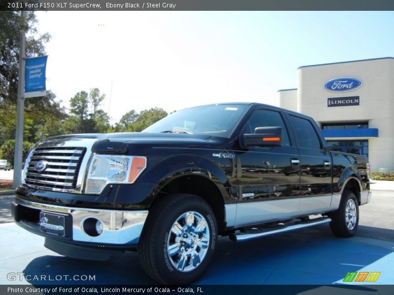 Ebony Black / Steel Gray 2011 Ford F150 XLT SuperCrew