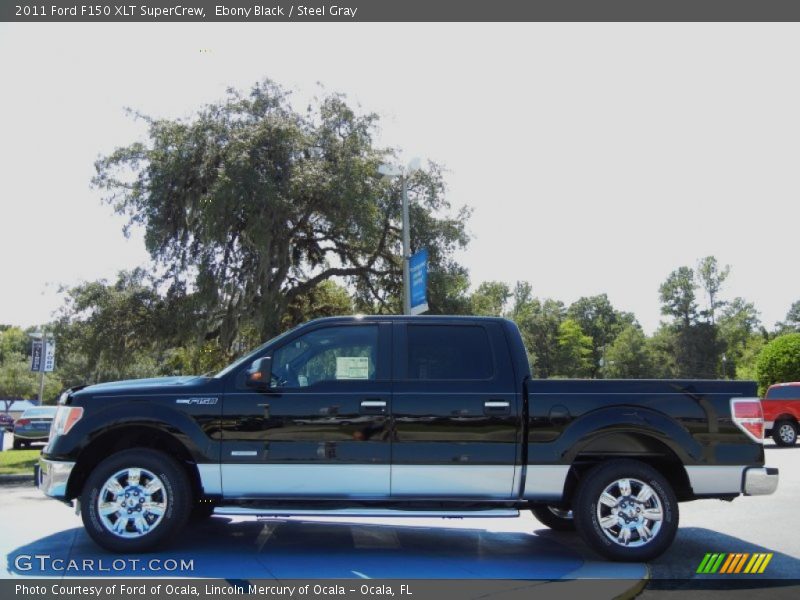 Ebony Black / Steel Gray 2011 Ford F150 XLT SuperCrew