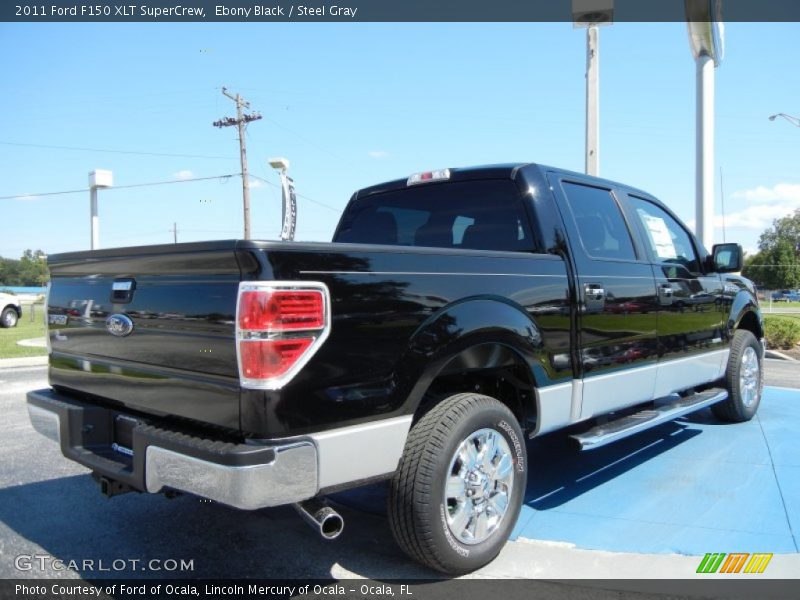 Ebony Black / Steel Gray 2011 Ford F150 XLT SuperCrew