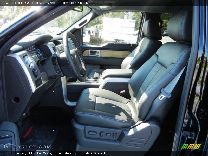 Ebony Black / Black 2011 Ford F150 Lariat SuperCrew