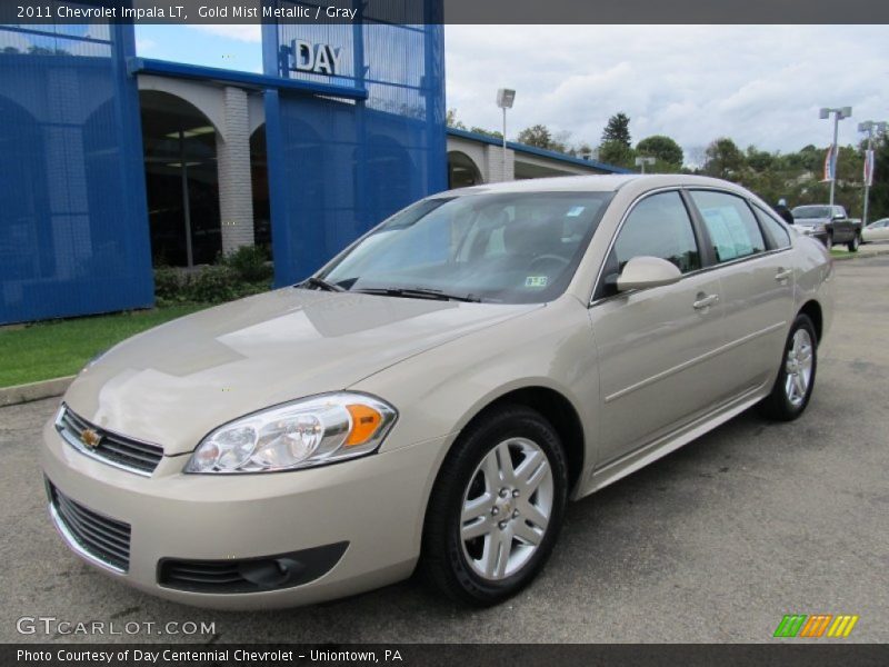 Gold Mist Metallic / Gray 2011 Chevrolet Impala LT