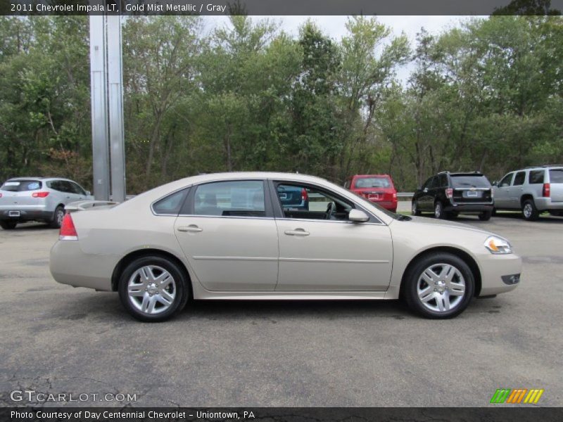 Gold Mist Metallic / Gray 2011 Chevrolet Impala LT