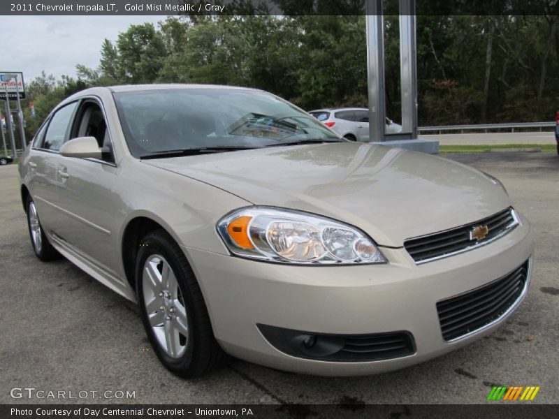 Gold Mist Metallic / Gray 2011 Chevrolet Impala LT