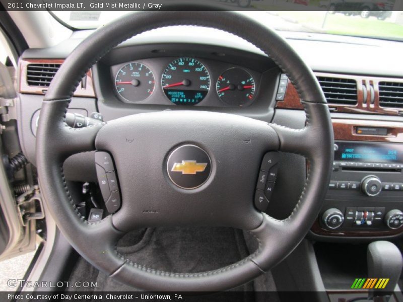 Gold Mist Metallic / Gray 2011 Chevrolet Impala LT