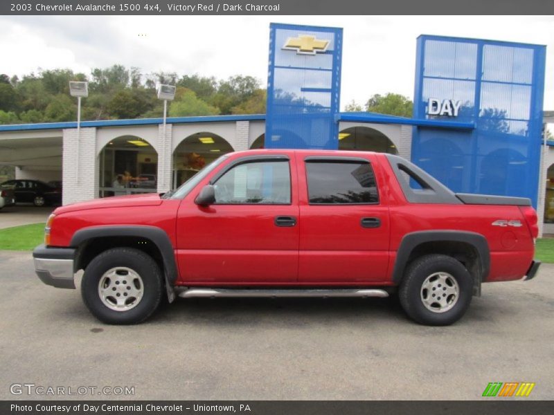 Victory Red / Dark Charcoal 2003 Chevrolet Avalanche 1500 4x4