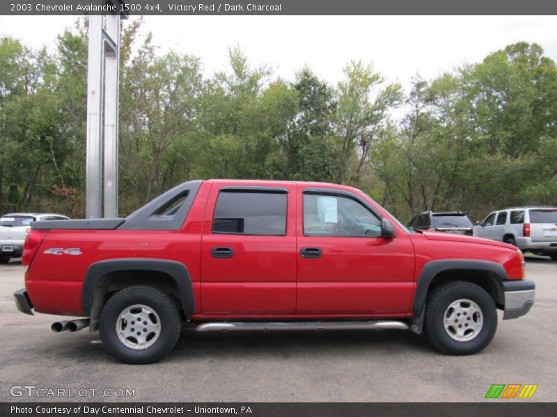 Victory Red / Dark Charcoal 2003 Chevrolet Avalanche 1500 4x4