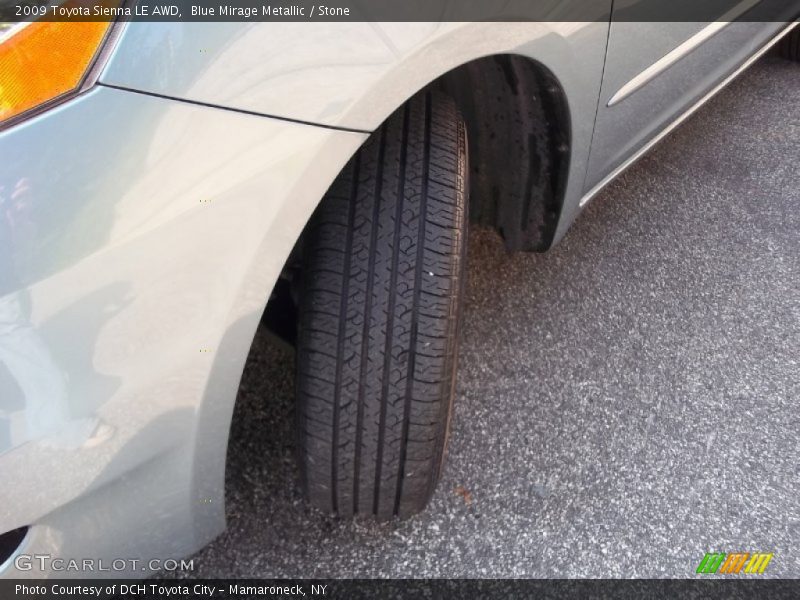 Blue Mirage Metallic / Stone 2009 Toyota Sienna LE AWD