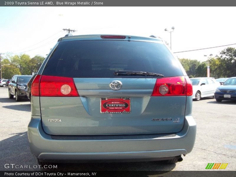 Blue Mirage Metallic / Stone 2009 Toyota Sienna LE AWD