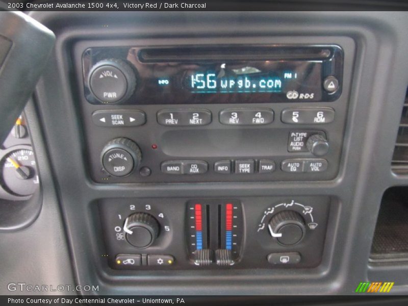 Victory Red / Dark Charcoal 2003 Chevrolet Avalanche 1500 4x4