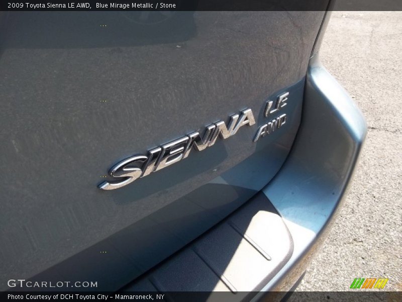 Blue Mirage Metallic / Stone 2009 Toyota Sienna LE AWD