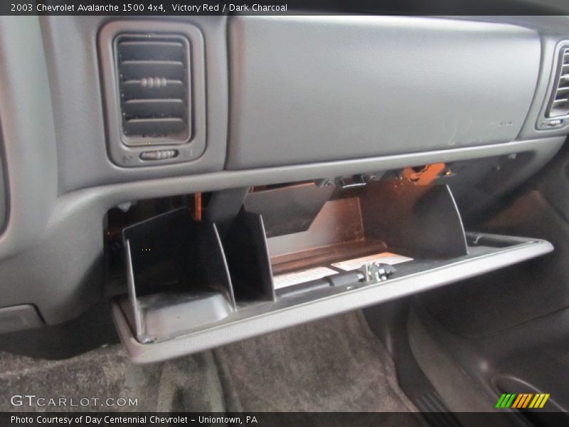 Victory Red / Dark Charcoal 2003 Chevrolet Avalanche 1500 4x4