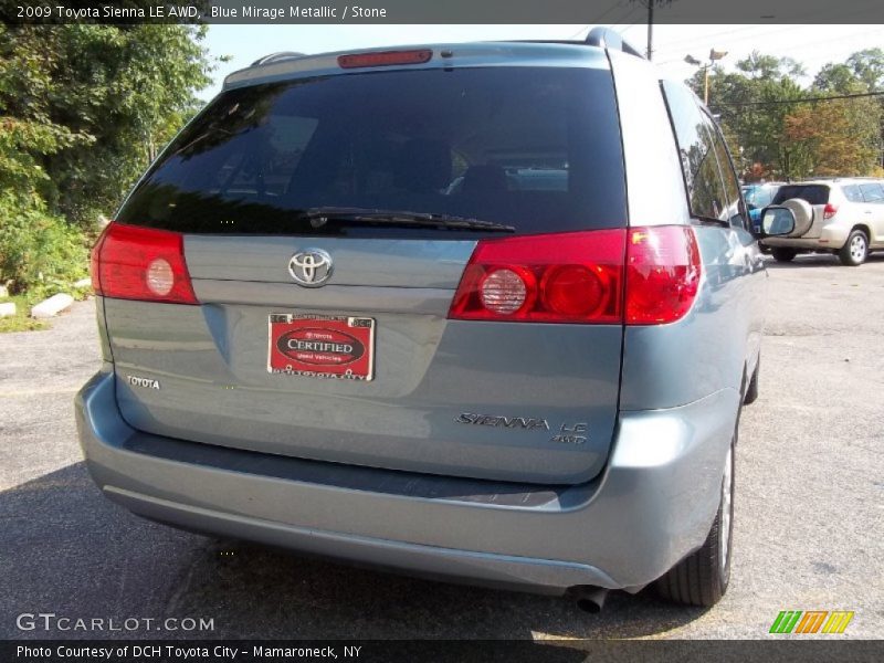 Blue Mirage Metallic / Stone 2009 Toyota Sienna LE AWD