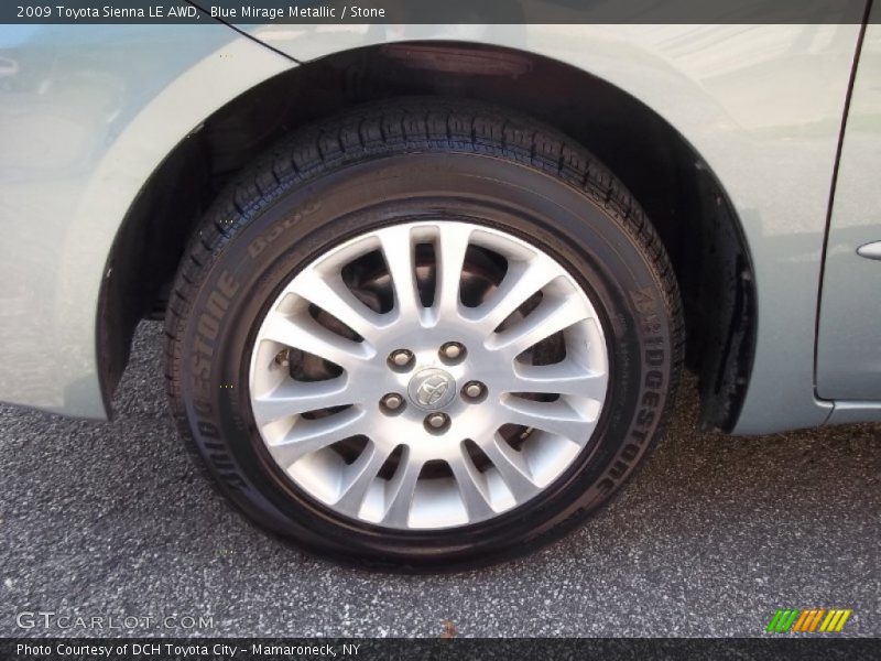 Blue Mirage Metallic / Stone 2009 Toyota Sienna LE AWD