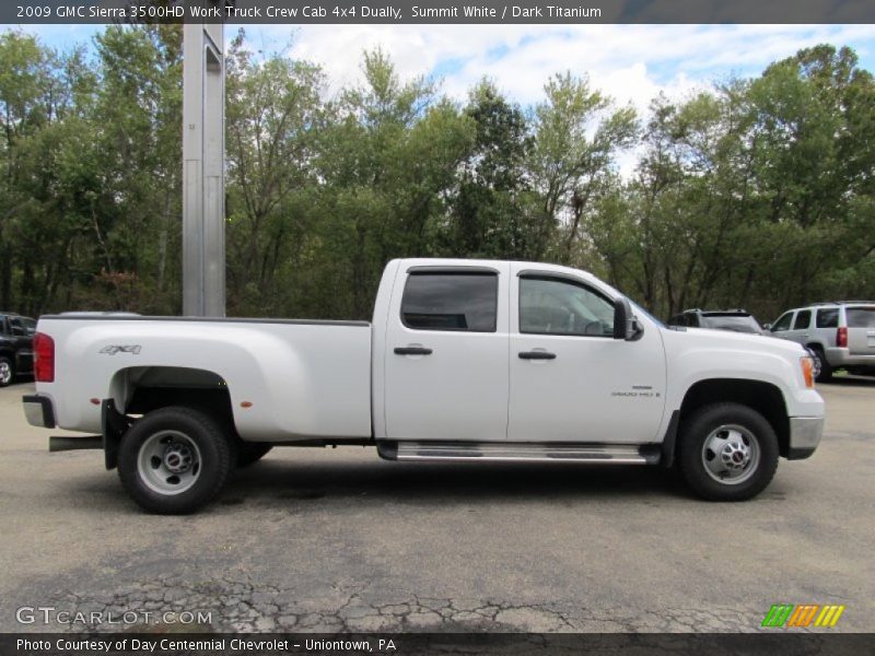 Summit White / Dark Titanium 2009 GMC Sierra 3500HD Work Truck Crew Cab 4x4 Dually