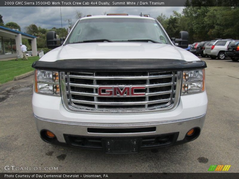 Summit White / Dark Titanium 2009 GMC Sierra 3500HD Work Truck Crew Cab 4x4 Dually