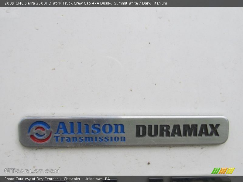 Summit White / Dark Titanium 2009 GMC Sierra 3500HD Work Truck Crew Cab 4x4 Dually