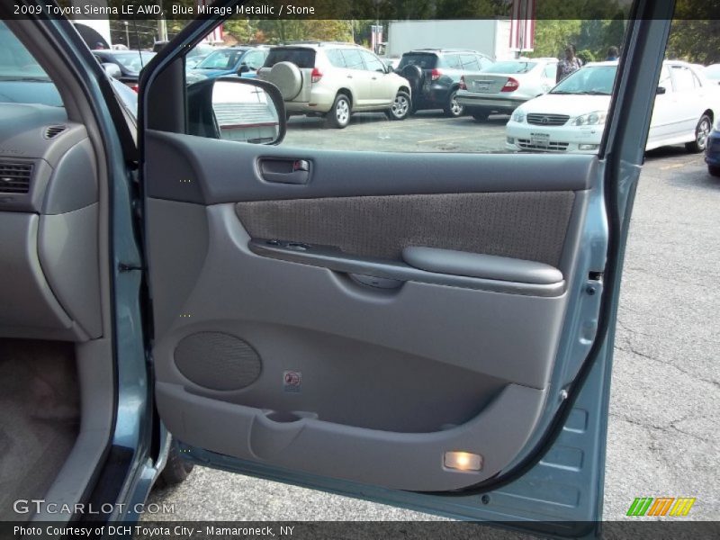 Blue Mirage Metallic / Stone 2009 Toyota Sienna LE AWD