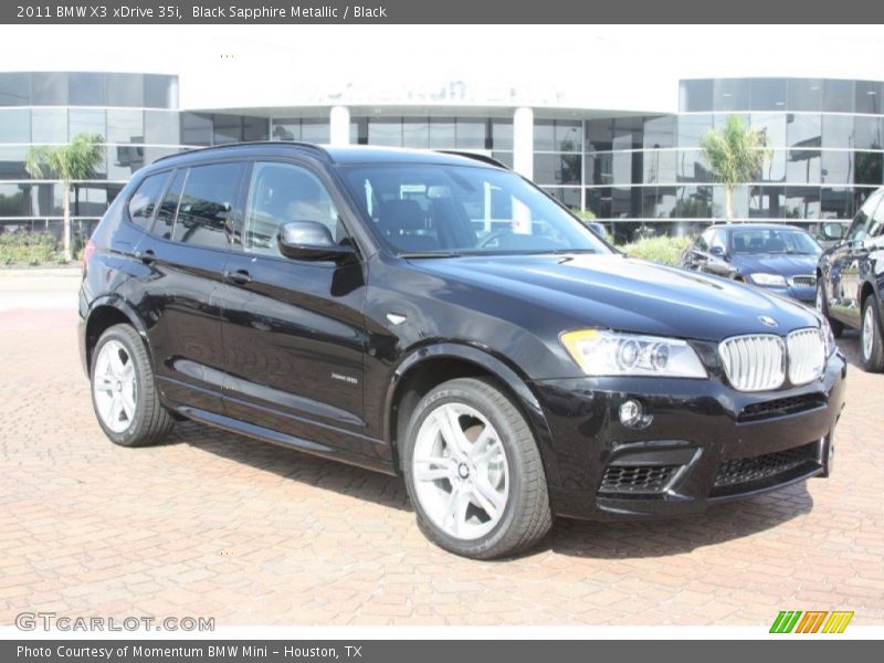 Black Sapphire Metallic / Black 2011 BMW X3 xDrive 35i