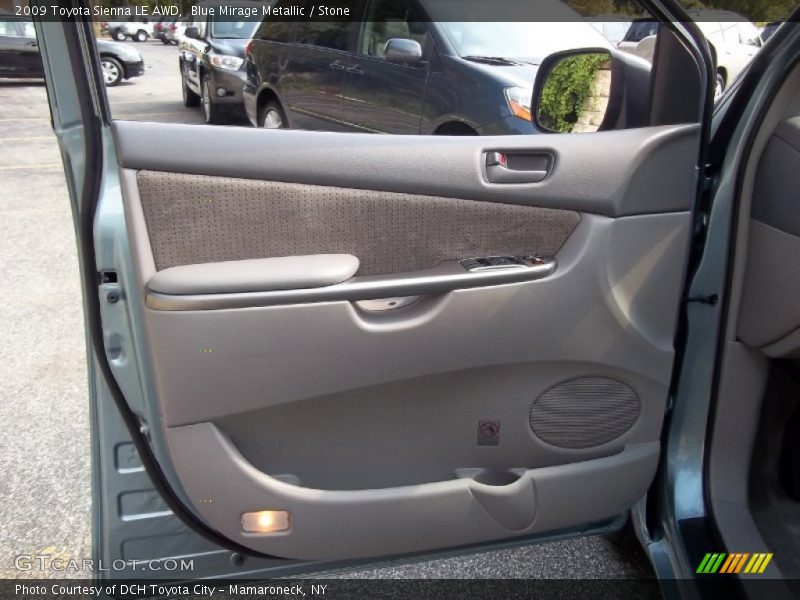 Blue Mirage Metallic / Stone 2009 Toyota Sienna LE AWD