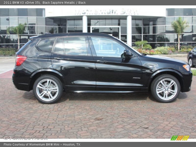 Black Sapphire Metallic / Black 2011 BMW X3 xDrive 35i