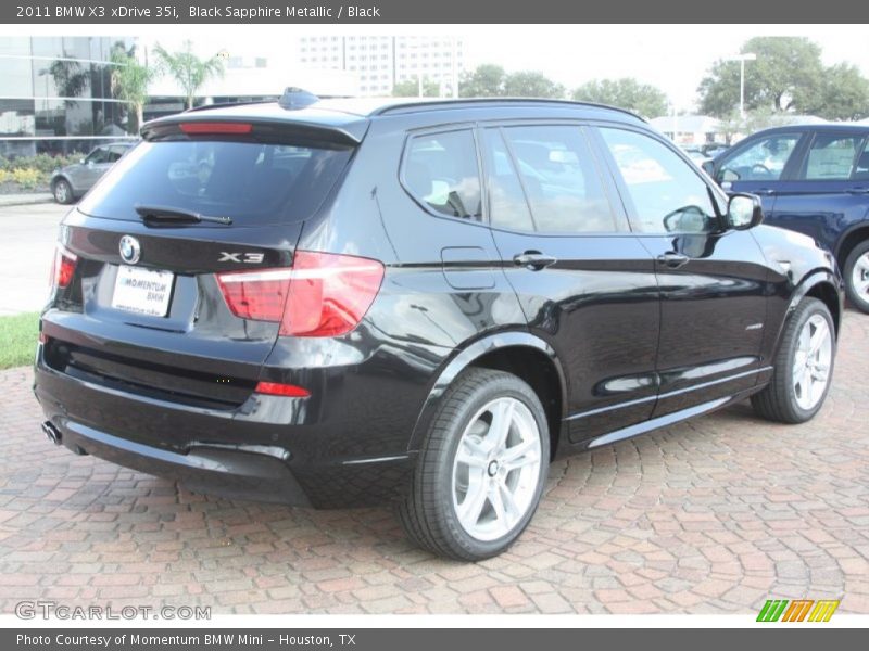 Black Sapphire Metallic / Black 2011 BMW X3 xDrive 35i