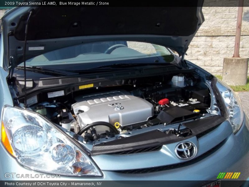 Blue Mirage Metallic / Stone 2009 Toyota Sienna LE AWD