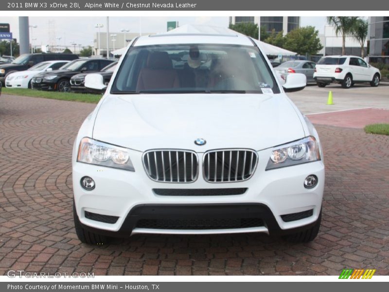 Alpine White / Chestnut Nevada Leather 2011 BMW X3 xDrive 28i