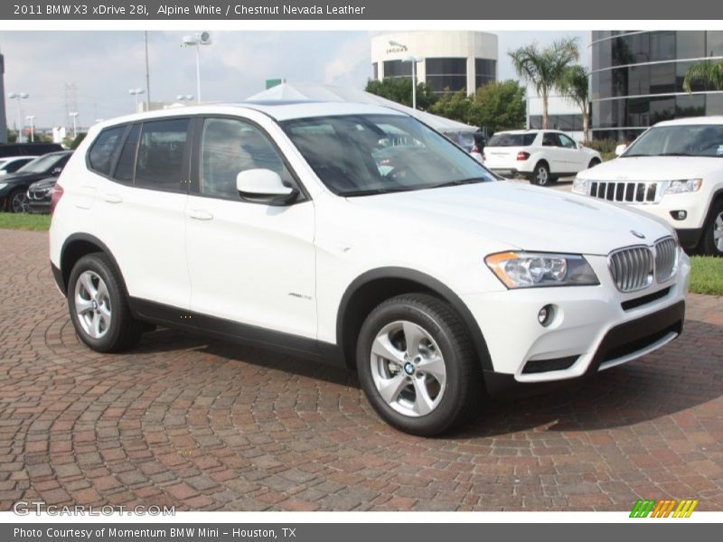Alpine White / Chestnut Nevada Leather 2011 BMW X3 xDrive 28i