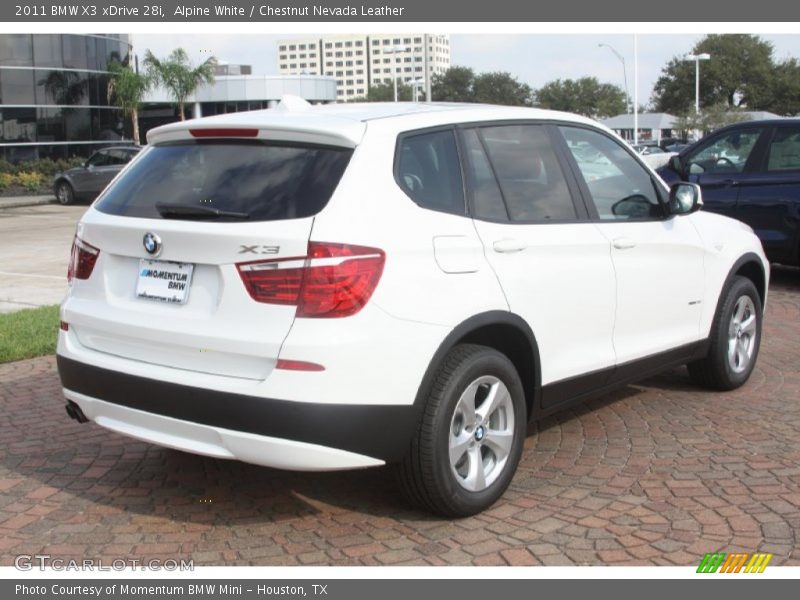 Alpine White / Chestnut Nevada Leather 2011 BMW X3 xDrive 28i