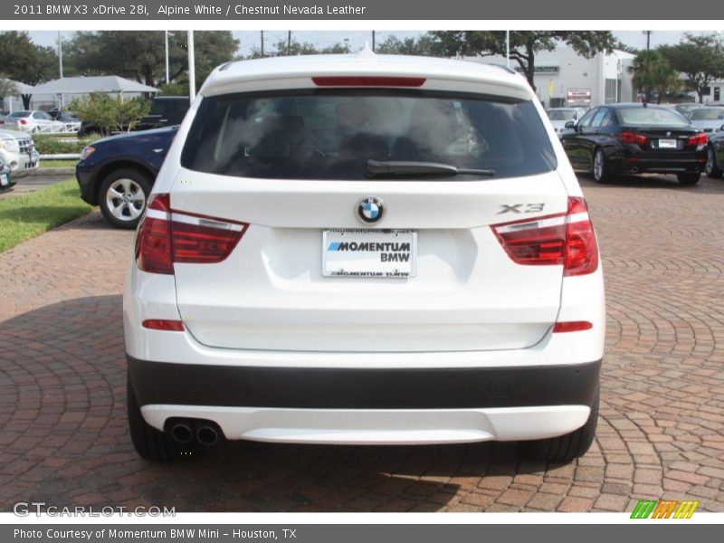 Alpine White / Chestnut Nevada Leather 2011 BMW X3 xDrive 28i