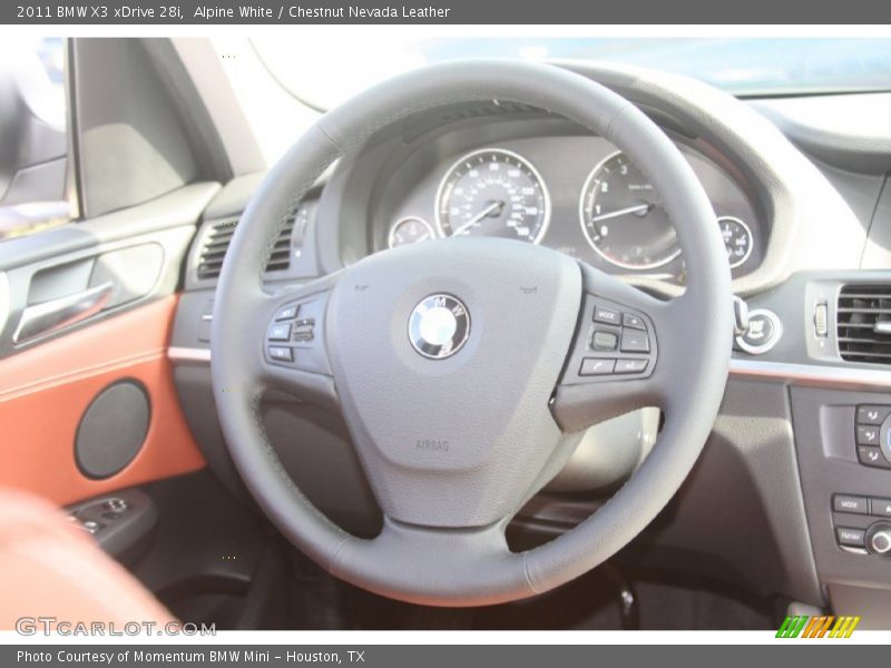 Alpine White / Chestnut Nevada Leather 2011 BMW X3 xDrive 28i
