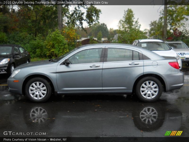 Silver Steel Metallic / Dark Slate Gray 2010 Chrysler Sebring Touring Sedan
