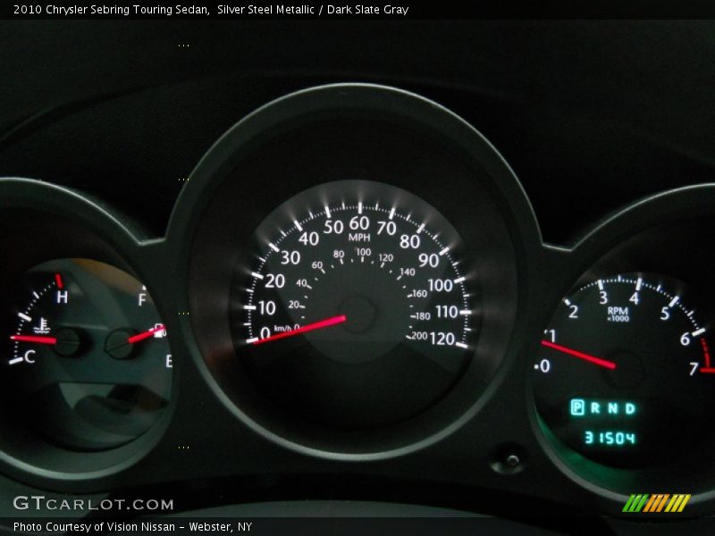 Silver Steel Metallic / Dark Slate Gray 2010 Chrysler Sebring Touring Sedan