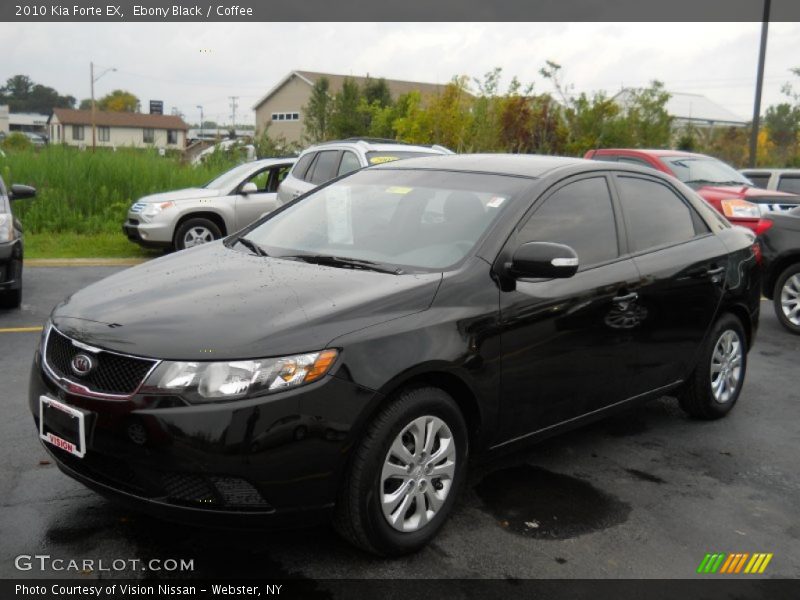 Ebony Black / Coffee 2010 Kia Forte EX