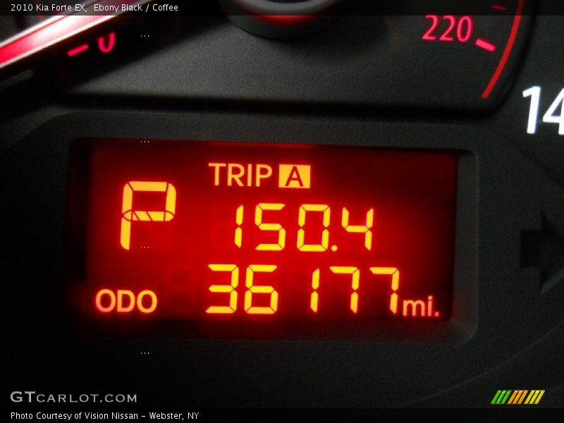 Ebony Black / Coffee 2010 Kia Forte EX