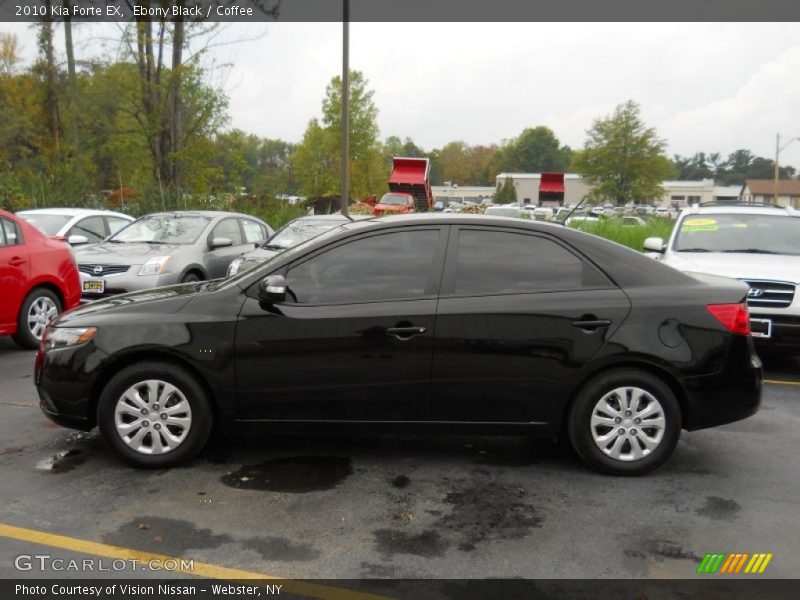 Ebony Black / Coffee 2010 Kia Forte EX