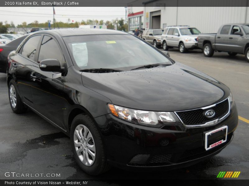 Ebony Black / Coffee 2010 Kia Forte EX