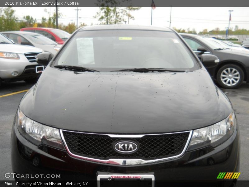 Ebony Black / Coffee 2010 Kia Forte EX