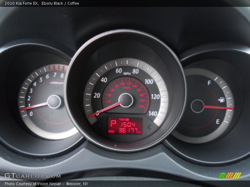 Ebony Black / Coffee 2010 Kia Forte EX