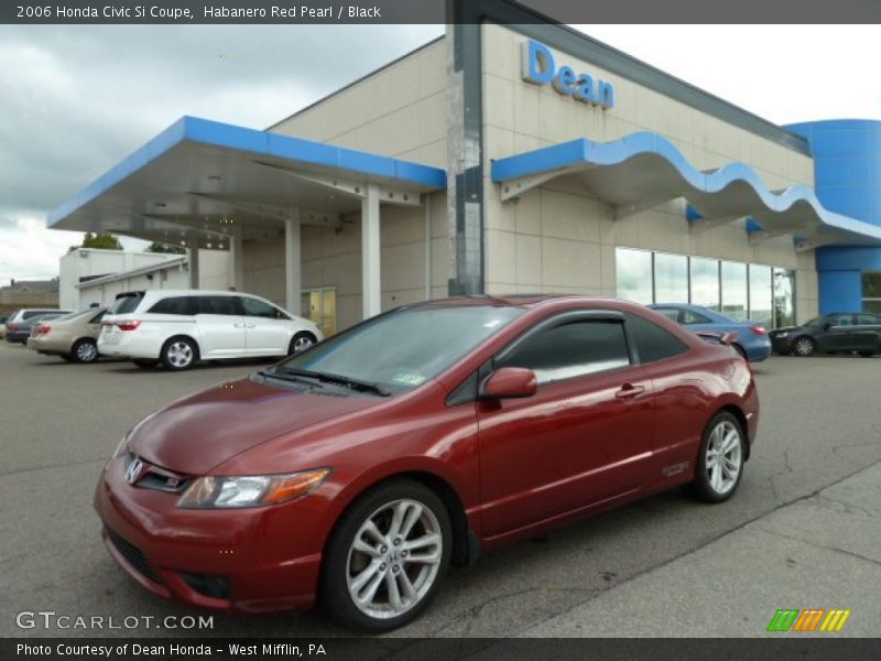 Habanero Red Pearl / Black 2006 Honda Civic Si Coupe