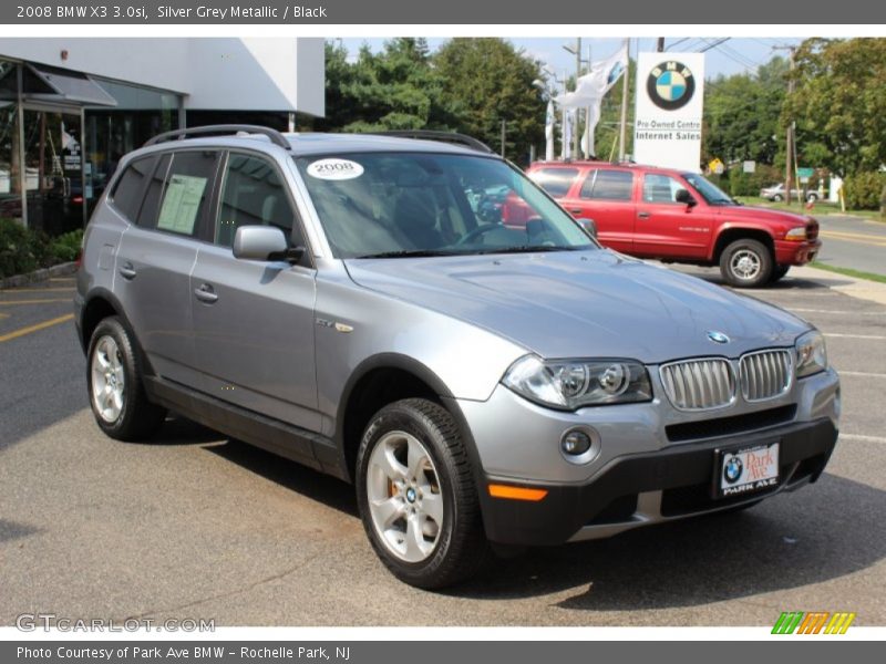 Silver Grey Metallic / Black 2008 BMW X3 3.0si