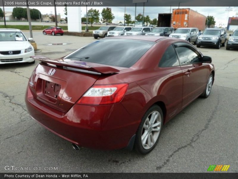 Habanero Red Pearl / Black 2006 Honda Civic Si Coupe