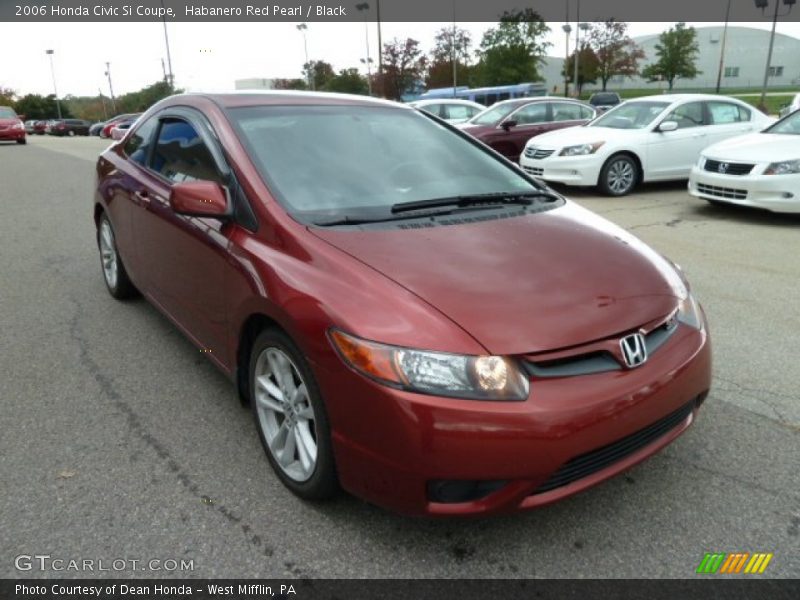 Habanero Red Pearl / Black 2006 Honda Civic Si Coupe